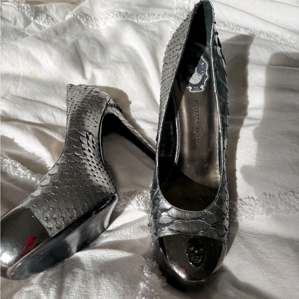 Philipp Plein pumps made of python leather